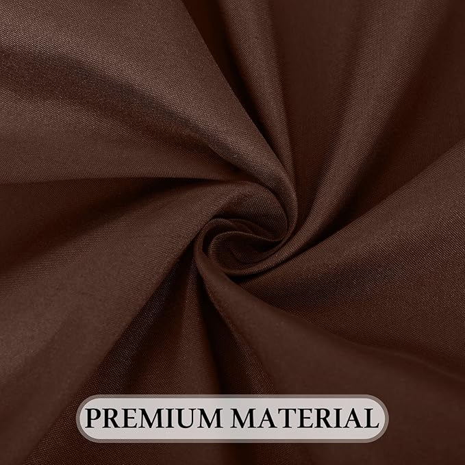 8 Pack Brown Tablecloth 60 x 126 Inch Rectangular Table Cloth for 8 Foot Rectangle Tables, Wrinkle Resistant Washable Rectangle Fabric Table Covers for Wedding Party Banquet Buffet and Camping