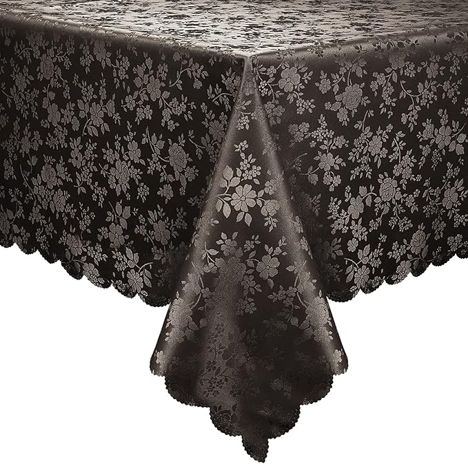 Smiry Rectangle Table Cloth, Waterproof Heavy Duty Vinyl Tablecloths, Wipeable Washable Table Cover for Kitchen and Dining Room (Coffee, 60" X 120")