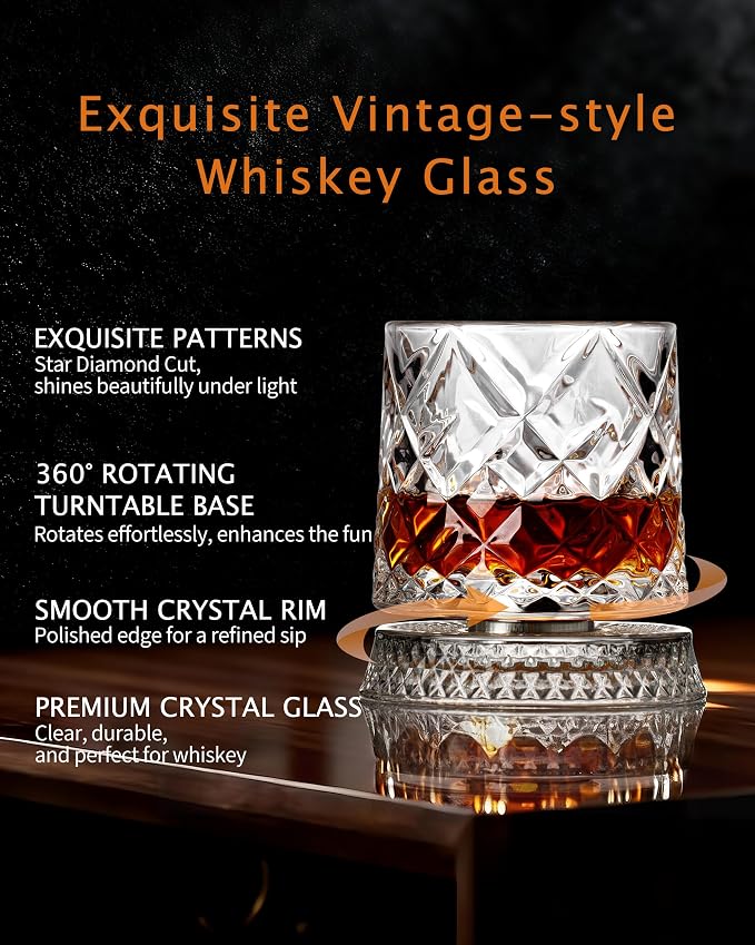 CEEFU 360° Spinning Whiskey Glasses Set - Image 5