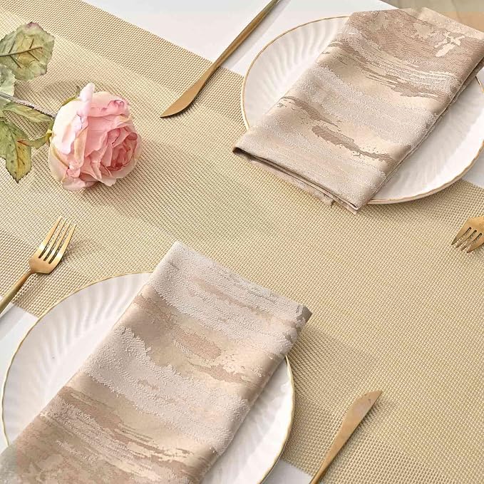 GIVERARE Table Runner, 12x107in Heat-Resistant Woven Vinyl Long Tabletop - Image 6