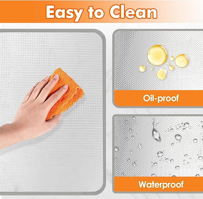 Heat Resistant Mat for Food Warming Mats 35.4×15.4 in, Heat Resistant Mats for Countertop Reflects 95% of Heat, Waterproof and Oilproof Hot Pad for Air Fryer, Coffee Maker, Oven