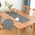 Faux Linen Small Table Runner Water Resistant 13 x 36 in, Charcoal | Farmhouse by Nacuci