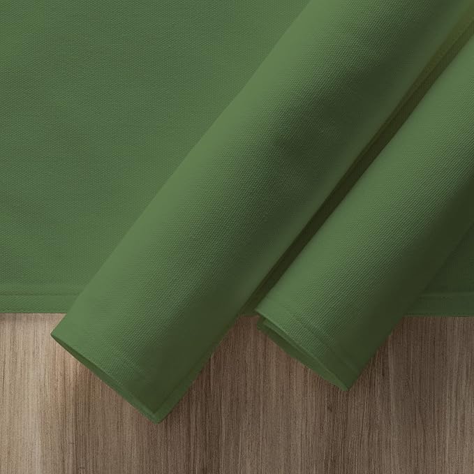Calicot Placemats Set of 6 100% Cotton Washable Cloth Place Mats, Reusable Table Mats for Spring/Summer & Thanksgiving Christmas Decorations Kitchen Dining Party Wedding (Juniper Green, 13" x 19")
