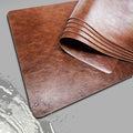 Classic Semi-Matte Brown Place Mats Wipeable, Vinyl Placemats Set of 6 by Unknown
