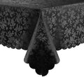 Smiry Rectangle Table Cloth, Waterproof Heavy Duty Vinyl Tablecloths, Wipeable Washable Table Cover for Kitchen and Dining Room (Black, 60" X 140")