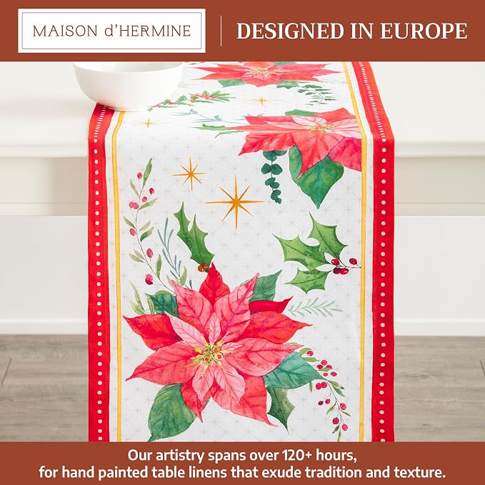 Maison d' Hermine Table Runner 100% Cotton 14.50" x 72" | Table Runners 72 - Image 2