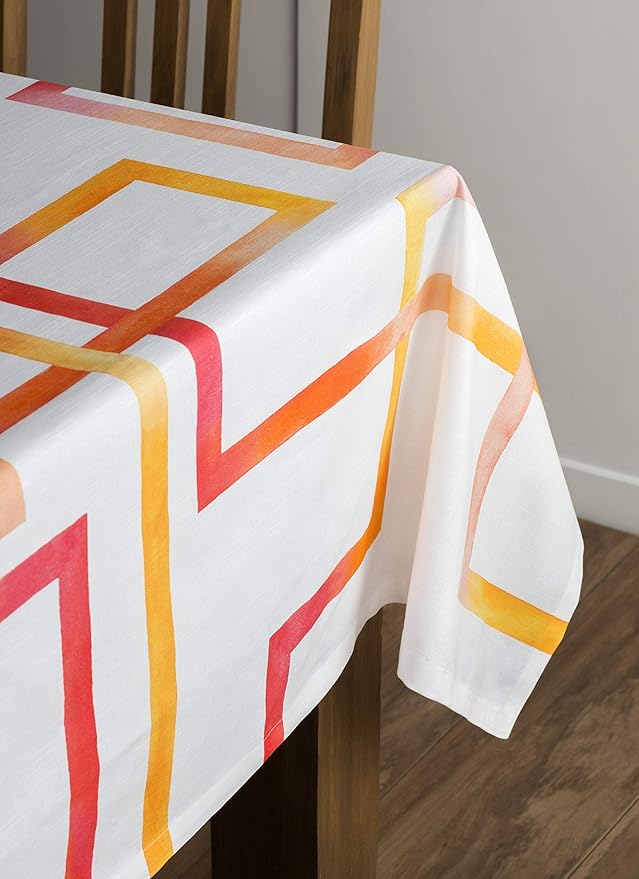 Maison d' Hermine Table Cloth Rectangle Table 100% Cotton 60 x 90 Inches Tablecloth Reusable Decorative for Dining Room Farmhouse Home Valentines Day Decorations Spring Summer - Summer Maze