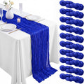 10 Pack Royal Blue Table Runner 10FT Gauze Cheesecloth Table Runner | 21x120 by Dugpit