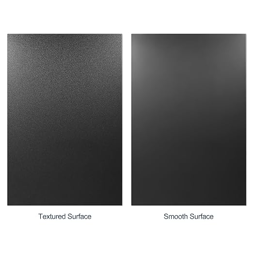 ABS Plastic Sheet 12" x 16" x 1/4" Thick (6mm) Black Rigid Moldable Thermoplastic Board for Crafts, DIY Projects, Home Decor - Textured & Smooth Surface, Pack of 2