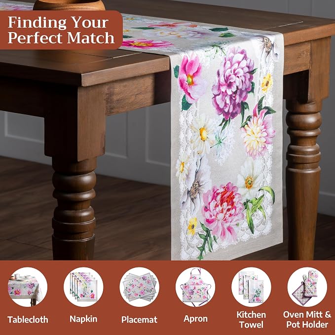 Maison d' Hermine Table Runner 100% Cotton 14.50" x 108" | Table Runners 108 - Image 4