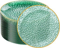 Rubtlamp 100 Pcs Green Plastic Dinner Plates, 10 inch Clear Green Dinner Plates by Rubtlamp
