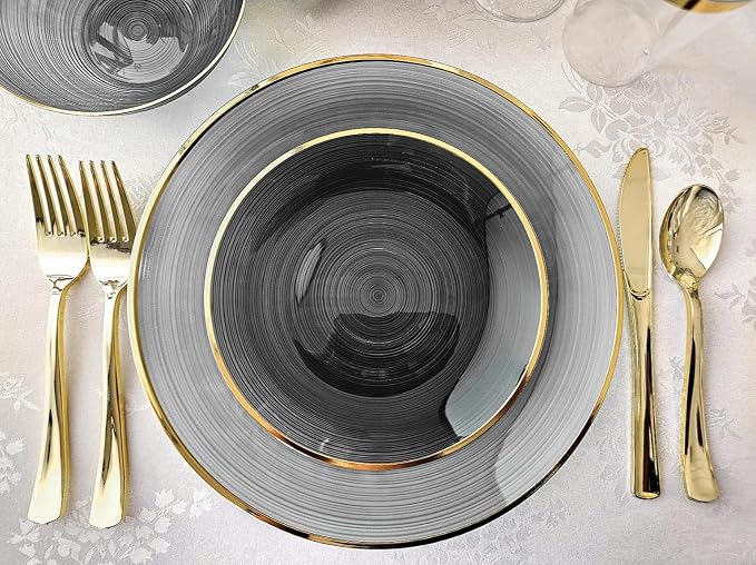 " OCCASIONS " 150 Piece set-Wedding Plastic Plates & cutlery -Disposable - Image 7