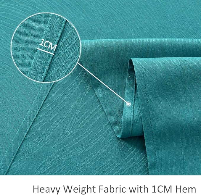 maxmill Square Tablecloth Swirl Design Spillproof Antiwrinkle Water Proof Heavy Weight Soft Table Cloth for Buffet Banquet Parties Event Holiday Dinner Square 60 x 60 Inch Teal