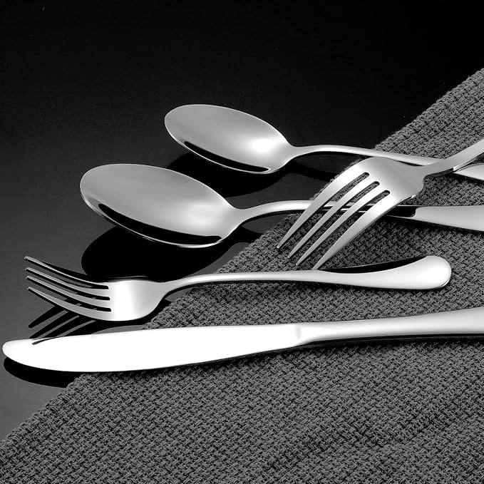 NICE KITCHEN Silverware Set, 40 Piece Stainless Steel Cutlery Sets - Image 4