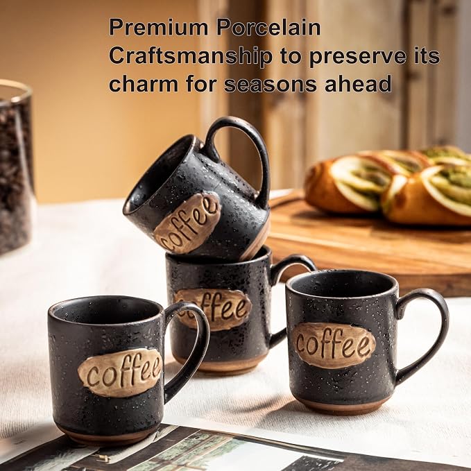 LYEOBOH Coffee Cups, Espresso Cups, Tea Cup, Coffee Mugs Set of 6, 3 oz Ceramic - Image 6