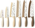 CAROTE Kitchen Knife Set, 6 Floral Knives by CAROTE