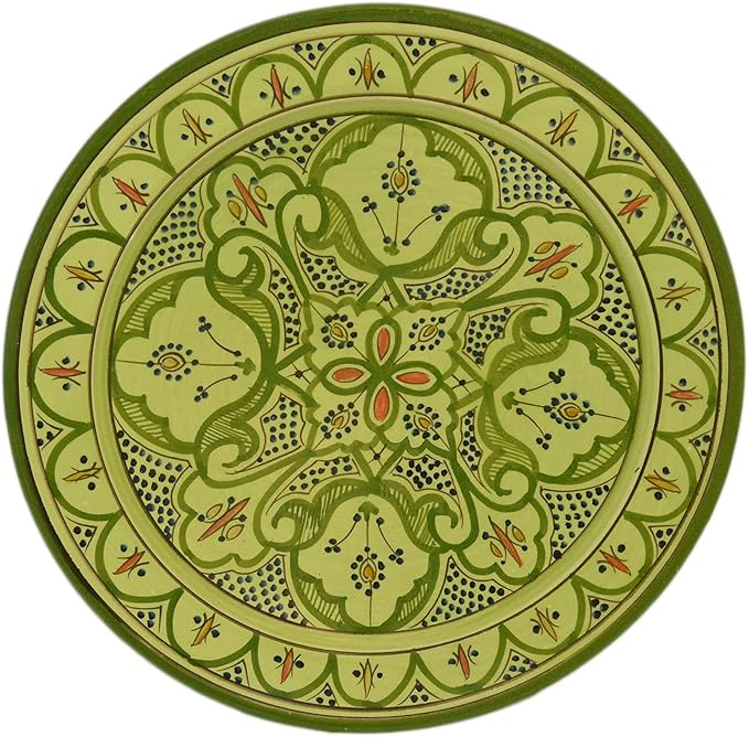 Ceramic Plates Moroccan Handmade Serving Wall Hanging Exquisite Colors Decorative 14 inches Diameter