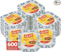 Glad Square Disposable Paper Plates, Blue Victorian Pattern - Strong, Sturdy, Soak Proof, and Microwavable Decorative Plates for Dinner and Everyday Use, 10 Inch, 50 Count - 12 Pack