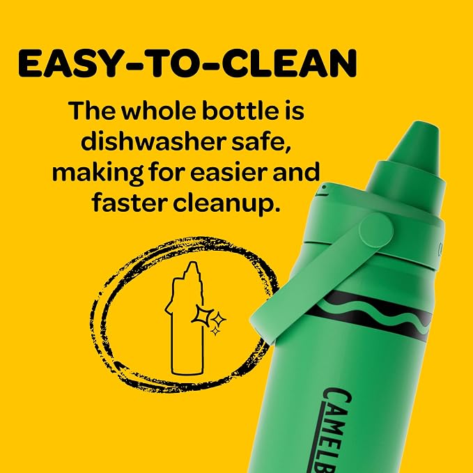 CamelBak Crayola Chug Stainless Steel Water Bottle 16oz, Spill Resistant Chug - Image 8