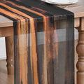 Artoid Mode Boho Caramel Stripes Fall Chiffon Table Runner 120 Inches 10FT by ArtoidMode