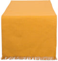 DII Everyday Collection, Fringed Solid Tabletop, Table Runner, Pumpkin Spice by DII
