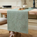 Burlap Style Farmhouse Table Runner, 14x48 Inches Mineral Green | Thick Durable by ZEEMARTONLINE