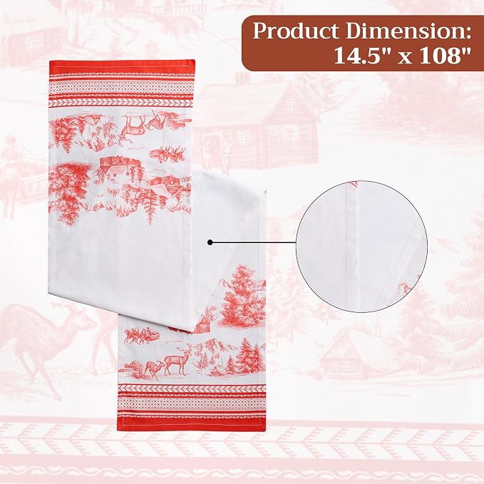 Maison d' Hermine Table Runner 100% Cotton 14.50" x 108" | Table Runners 108 - Image 7