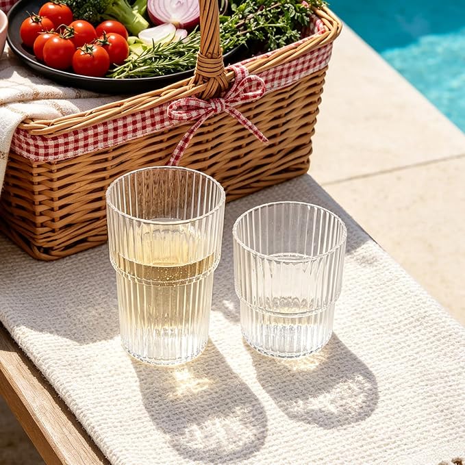 12 Pack Plastic Wine Glasses, 16 Oz Highball Glasses & 12 Oz Cocktail Glasses - Image 3