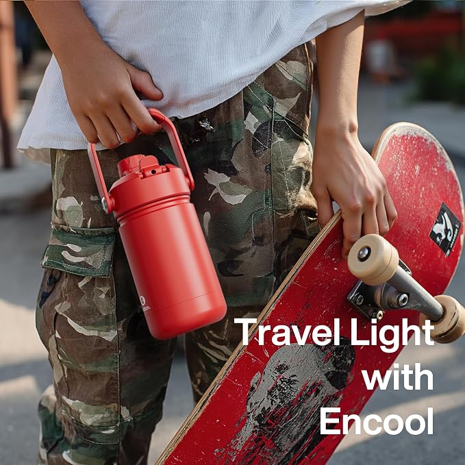 Kids Insulated Water Bottle - 12oz Stainless Steel Water Bottle with Dual Spouts - Image 3