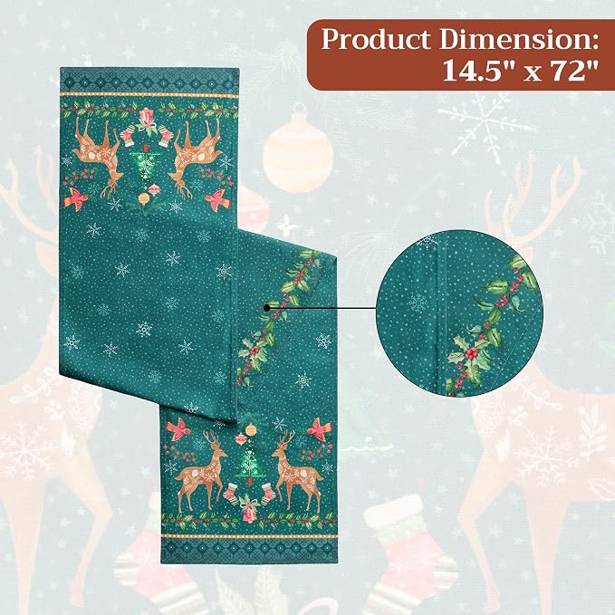 Maison d' Hermine Table Runner 100% Cotton 14.50" x 72" | Table Runners 72 - Image 7