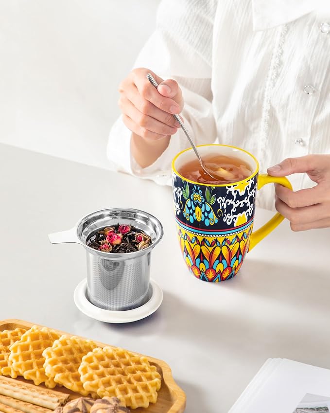 vancasso 18 Oz Tea Infuser Mug - Image 7