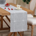 NEWISHER Rustic Embroidered Plaid Cloth Table Runner 72 inches, Farmhouse by Newisher