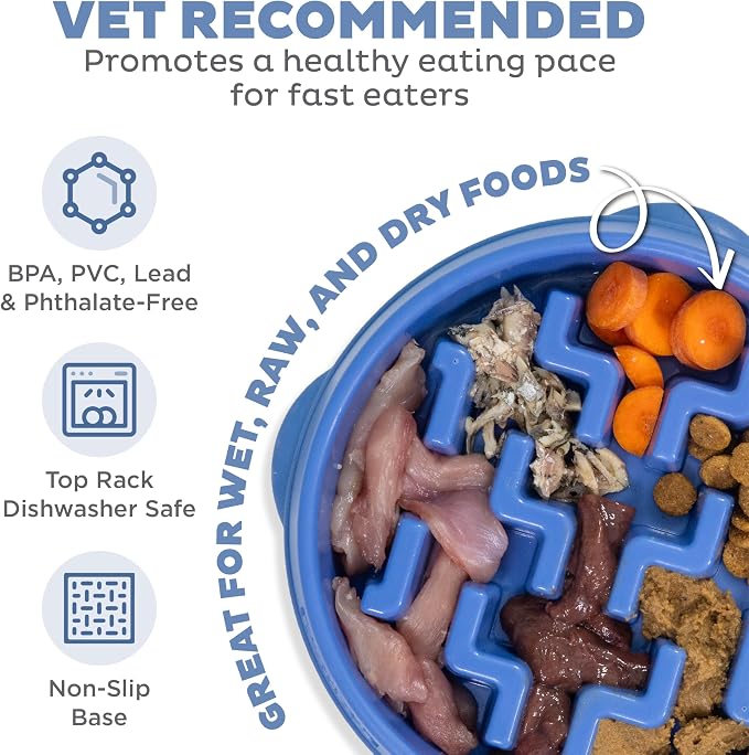 Outward Hound Fun Feeder Slo Bowl – Medium 2‑Cup Capacity, Slow Feeding - Image 3