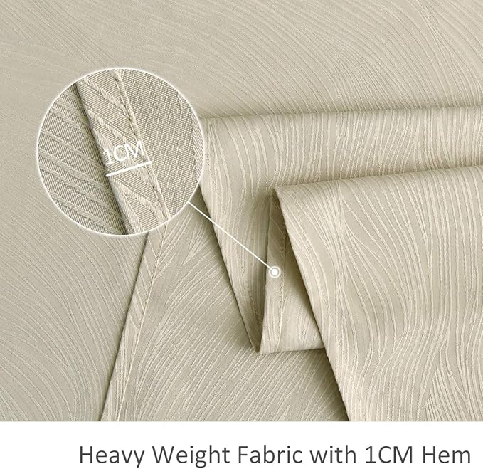 maxmill Jacquard Table Cloth Swirl Design Water Proof Wrinkle Free Heavy Weight Soft Tablecloth Decorative Fabric Table Cover for Outdoor and Indoor Use Rectangular 60 x 104 Inch Beige