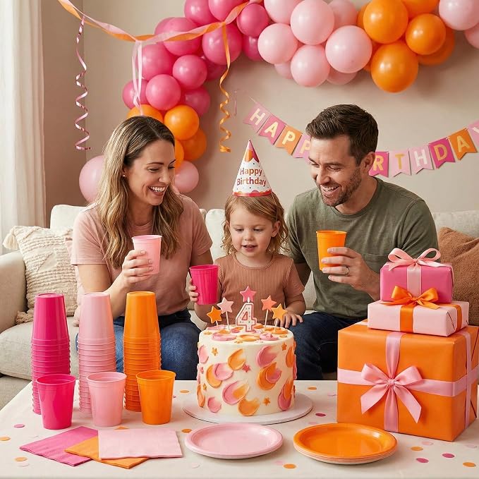 Yungyan 24 Pcs Reusable Plastic Cups 16 Oz Baby Shower Cups - Image 5