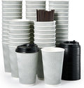 MUCHII 16 oz Coffee Cups, Lids and Straws Included, Hot Cold Beverage, Party by MUCHII