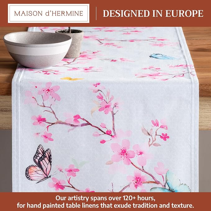Maison d' Hermine Table Runner 100% Cotton 14.50" x 72" | Table Runners 72 - Image 2