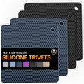 Silicone Trivet Mats 4 Heat Resistant Pot Holders Multipurpose Non-Slip Hot Pads by Unknown