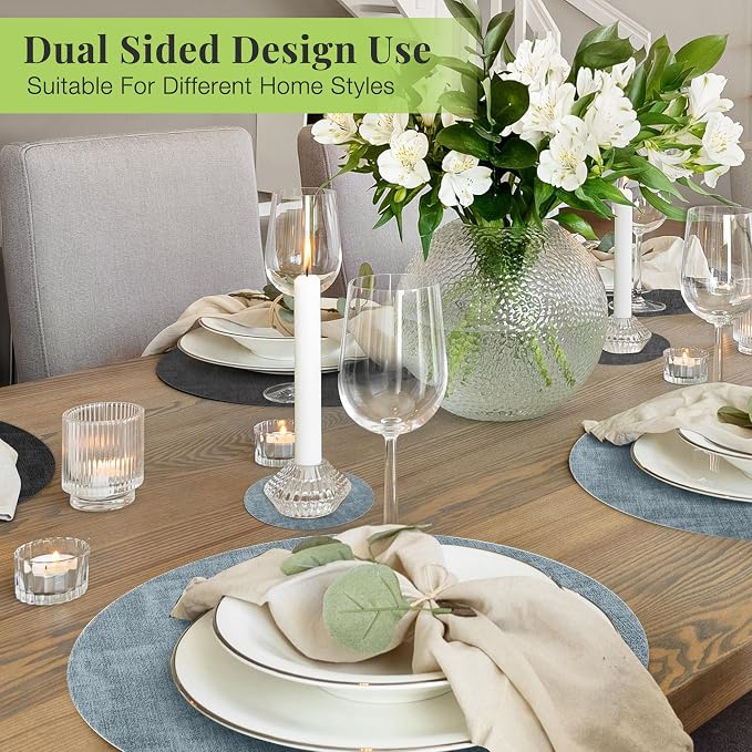 Fyvva Placemats Set of 6, Stain & Scratch Resistant, - Image 6
