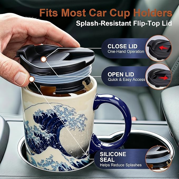 Topadorn 17oz Ceramic Travel Mug - Image 6