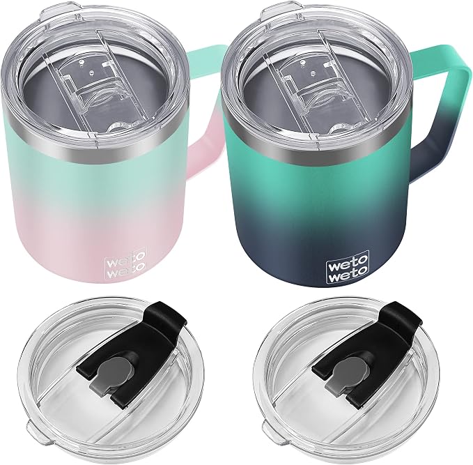 WETOWETO 14 oz Coffee Mug, Vacuum Insulated Camping Mug by Wetoweto