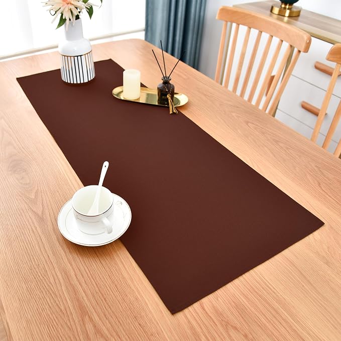 Farmhouse Chocolate Table Runner Small Short Table Runners 36 Inches Coffee - Image 2