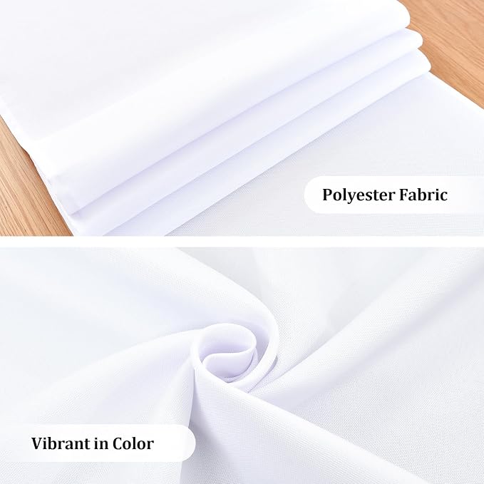 Farmhouse White Table Runner Dining Table Runners 48 Inches Long Coffee Table - Image 4