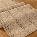 Burlap Boho Table Runner Farmhouse Jute Bamboo Table Runner 12x48 Inch | Small by MLMC