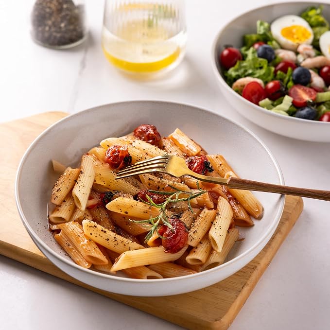 AmorArc 8.5'' Large Ceramic Pasta Bowls, 36oz Stoneware Pasta Serving Bowls Set - Image 4