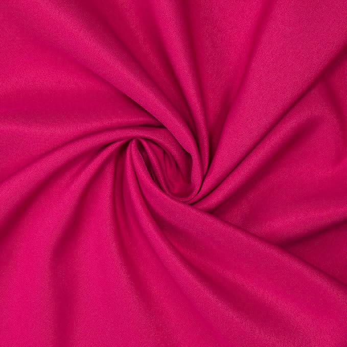 Gee Di Moda Round Tablecloth - 120 Inch Fuchsia Round Table Cloth for 60 to 96 Inch Round Tables - Heavy Duty Washable Fabric - for Buffet Table, Holiday Party, Dinner, Wedding & Baby Shower