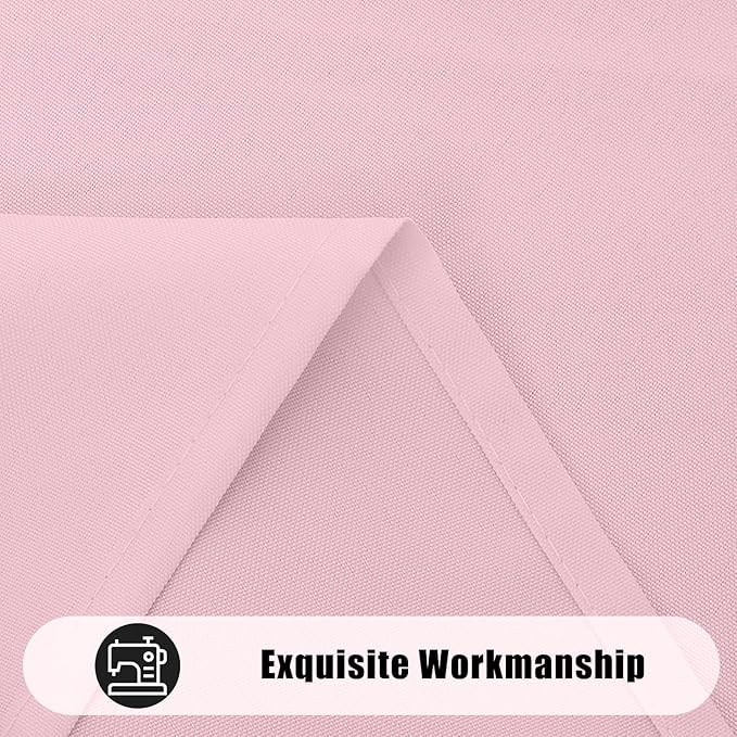 Smiry Rectangle Table Cloth, Waterproof Anti-Scratch Polyester Tablecloth, Decorative Washable Fabric Table Cover for Dining, Buffet, Parties and Outdoor, 52x70, Pink