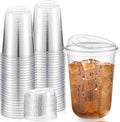 Ziliny 50 Sets Clear Plastic Coffee Cups by Ziliny