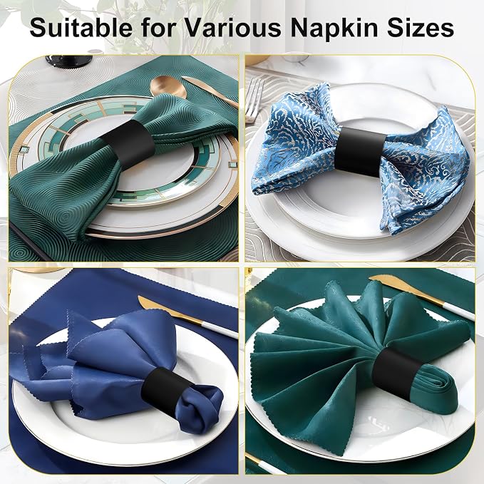 Holiday Parties Napkin Rings Set of 200, 2 Colors in 1, Reusable Adjustable - Image 4