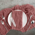 Efavormart 5 Pack 24"x19" Mauve Matte Gauze Cheesecloth Napkins, Vintage Cotton by efavormart